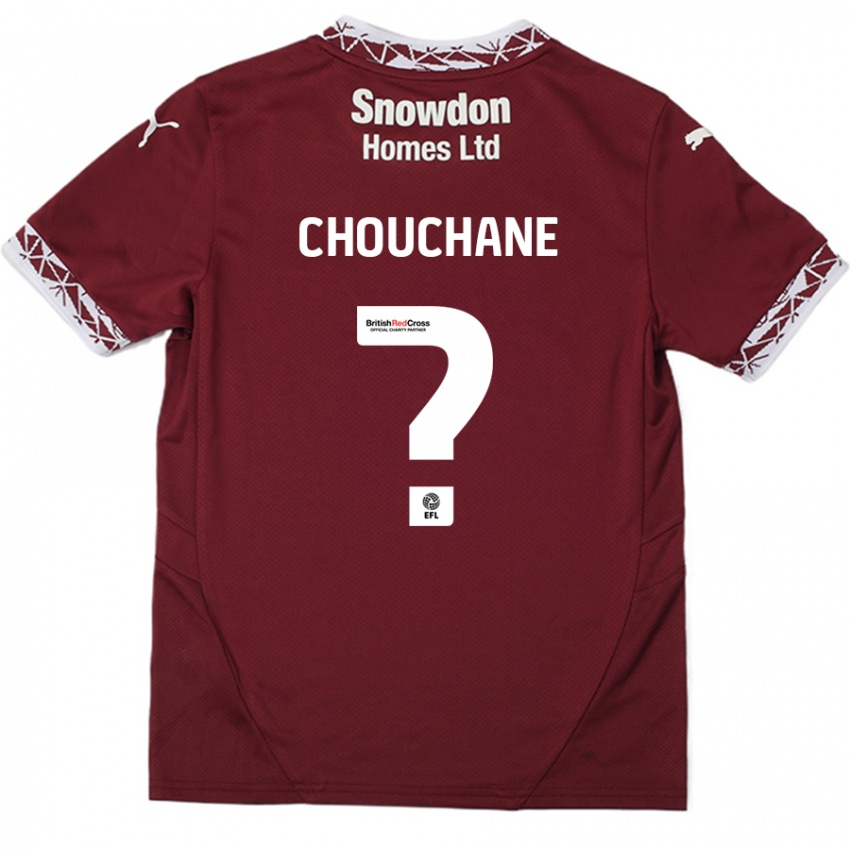 Női Samy Chouchane #0 Burgundia Hazai Jersey 2024/25 Mez Póló Ing