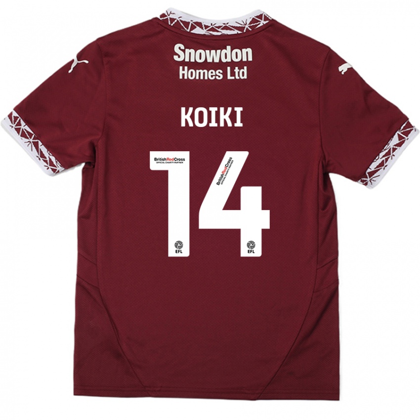 Női Ali Koiki #14 Burgundia Hazai Jersey 2024/25 Mez Póló Ing