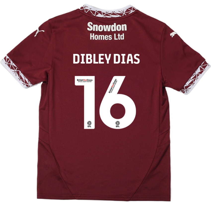 Női Matt Dibley-Dias #16 Burgundia Hazai Jersey 2024/25 Mez Póló Ing