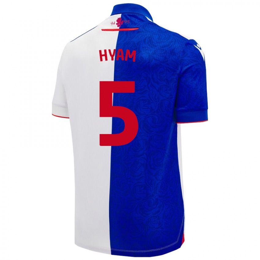 Női Dominic Hyam #5 Égszínkék Fehér Hazai Jersey 2024/25 Mez Póló Ing