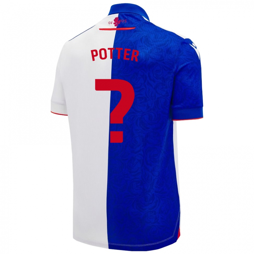 Női Aaron Potter #0 Égszínkék Fehér Hazai Jersey 2024/25 Mez Póló Ing