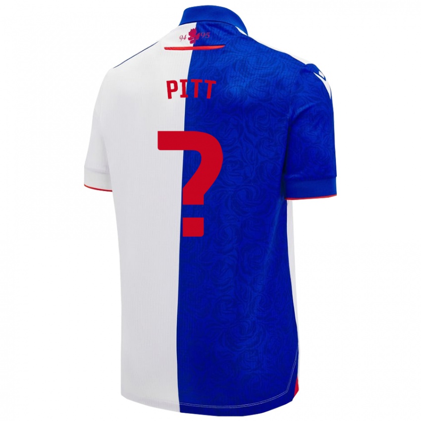 Női Theo Pitt #0 Égszínkék Fehér Hazai Jersey 2024/25 Mez Póló Ing