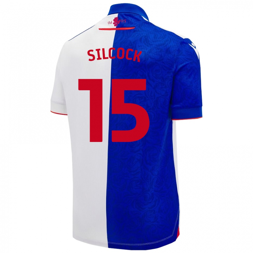 Női Hannah Silcock #15 Égszínkék Fehér Hazai Jersey 2024/25 Mez Póló Ing