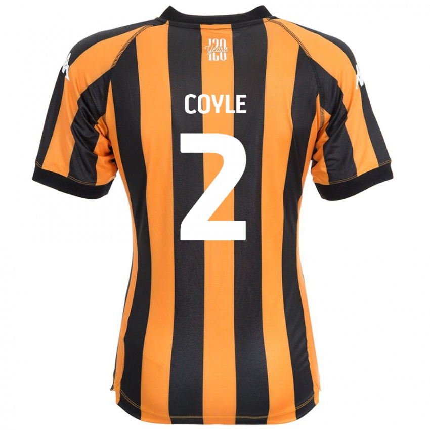 Női Lewie Coyle #2 Fekete Borostyán Hazai Jersey 2024/25 Mez Póló Ing