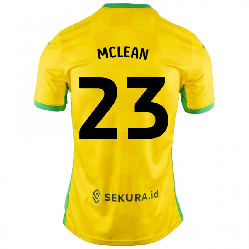 Női Kenny Mclean #23 Sárga Zöld Hazai Jersey 2024/25 Mez Póló Ing