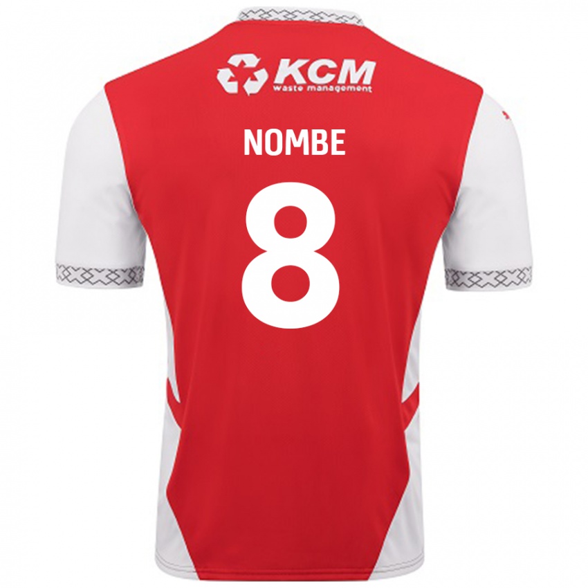 Női Sam Nombe #8 Piros Fehér Hazai Jersey 2024/25 Mez Póló Ing