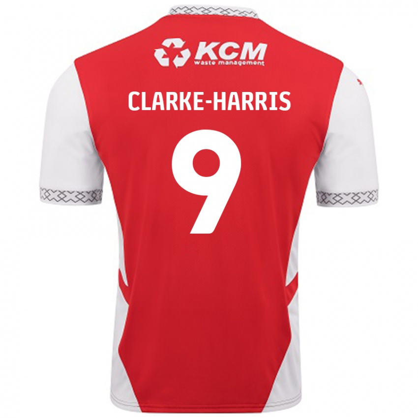 Női Jonson Clarke-Harris #9 Piros Fehér Hazai Jersey 2024/25 Mez Póló Ing