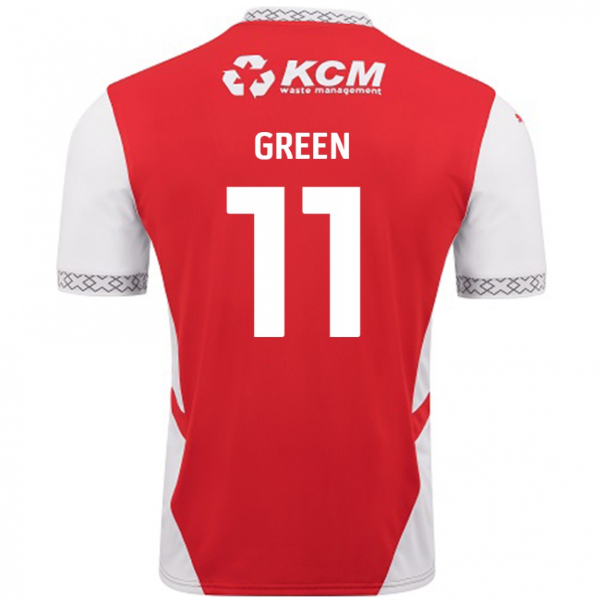 Női Andre Green #11 Piros Fehér Hazai Jersey 2024/25 Mez Póló Ing