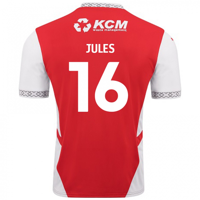 Női Zak Jules #16 Piros Fehér Hazai Jersey 2024/25 Mez Póló Ing