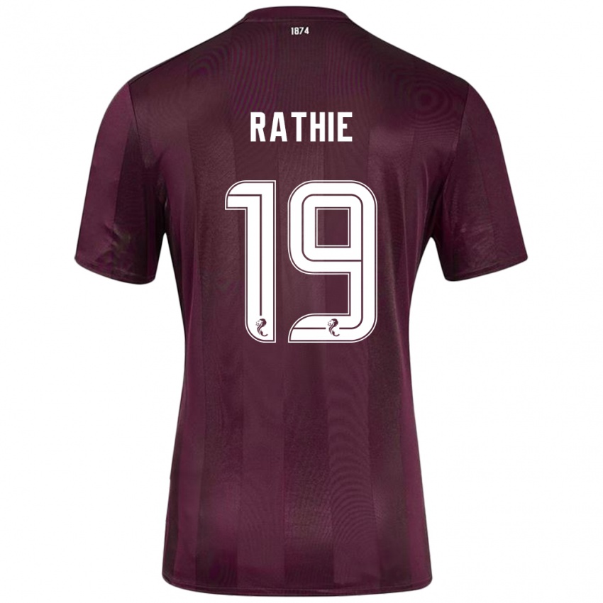 Női Luke Rathie #19 Burgundia Hazai Jersey 2024/25 Mez Póló Ing