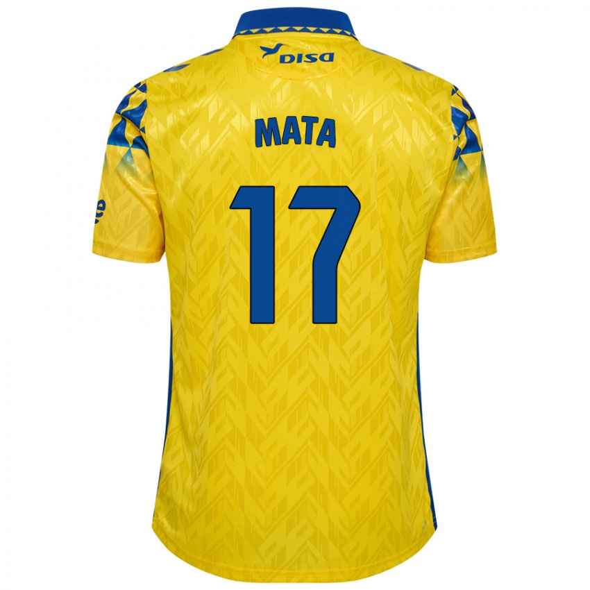 Női Jaime Mata #17 Sárga Kék Hazai Jersey 2024/25 Mez Póló Ing