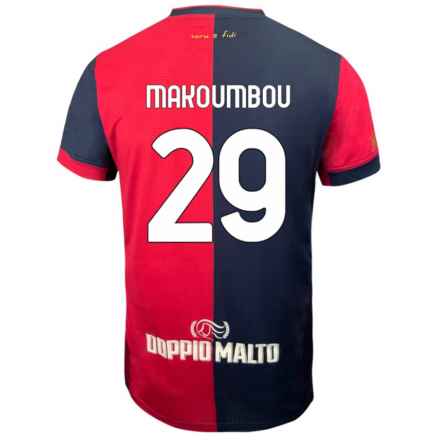 Női Antoine Makoumbou #29 Piros Sötétebb Kék Hazai Jersey 2024/25 Mez Póló Ing