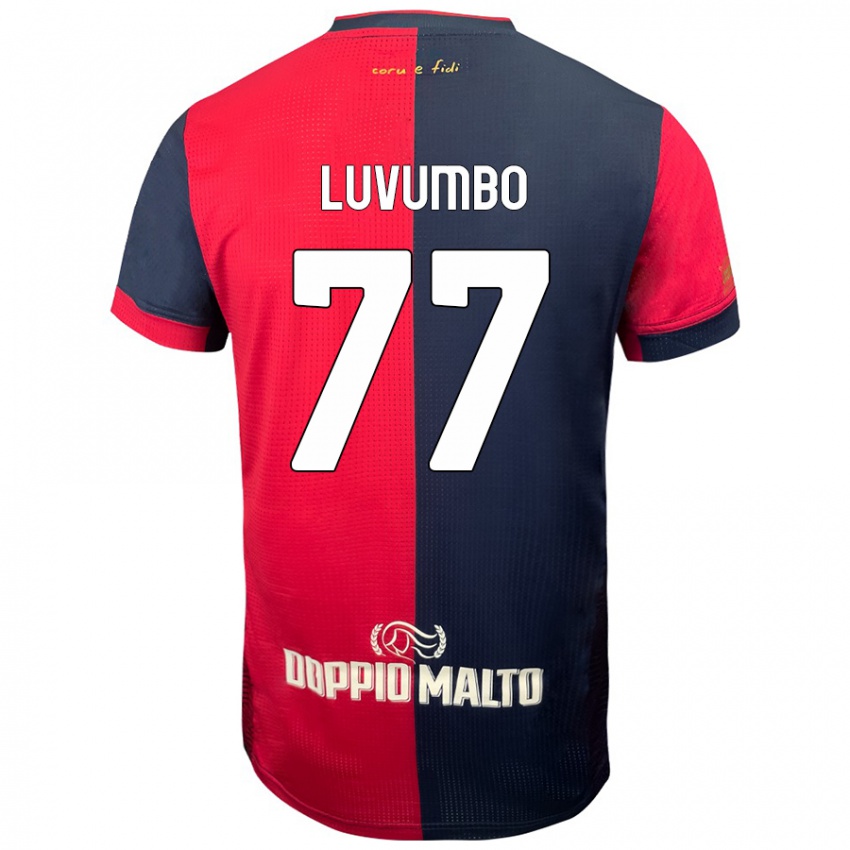 Női Zito Luvumbo #77 Piros Sötétebb Kék Hazai Jersey 2024/25 Mez Póló Ing