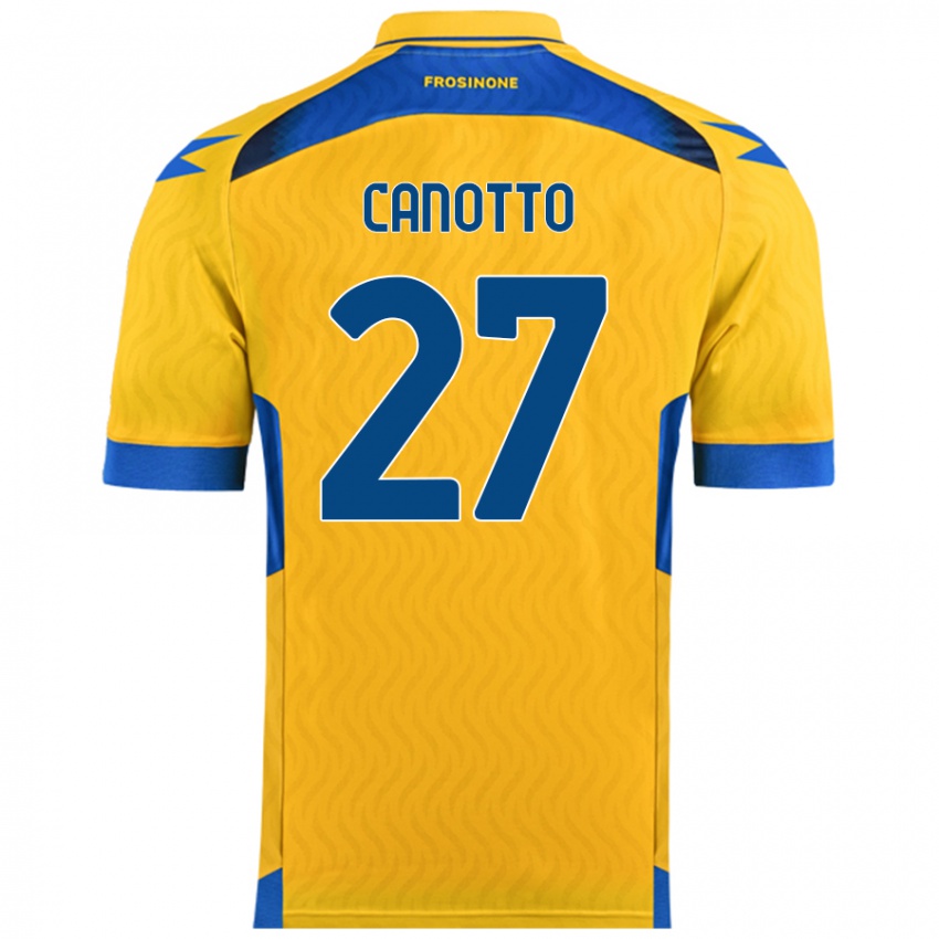 Női Luigi Canotto #27 Sárga Hazai Jersey 2024/25 Mez Póló Ing