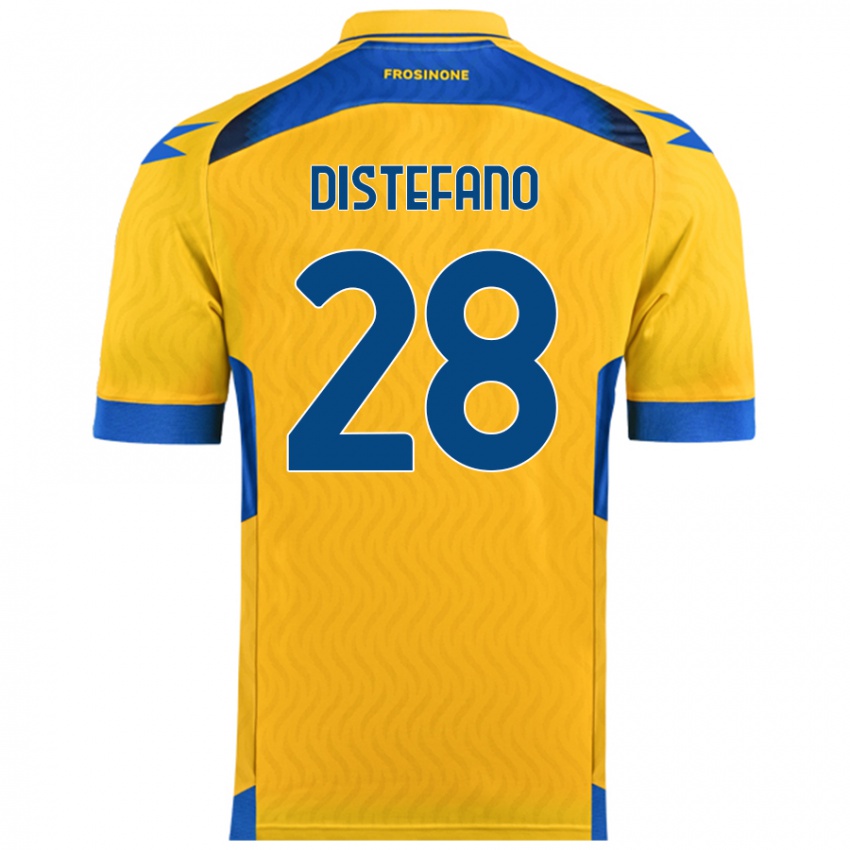 Női Filippo Distefano #28 Sárga Hazai Jersey 2024/25 Mez Póló Ing