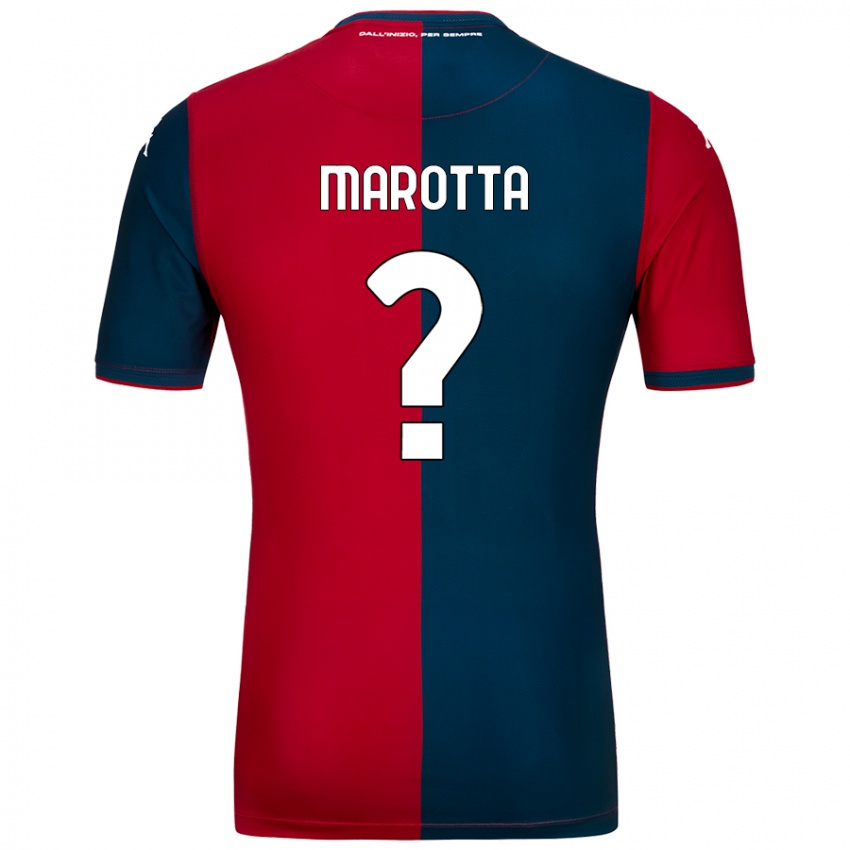 Női Francesco Marotta #0 Piros Sötétkék Hazai Jersey 2024/25 Mez Póló Ing