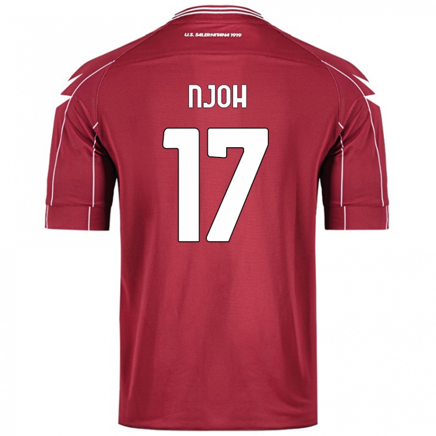 Női Lilian Njoh #17 Burgundia Hazai Jersey 2024/25 Mez Póló Ing