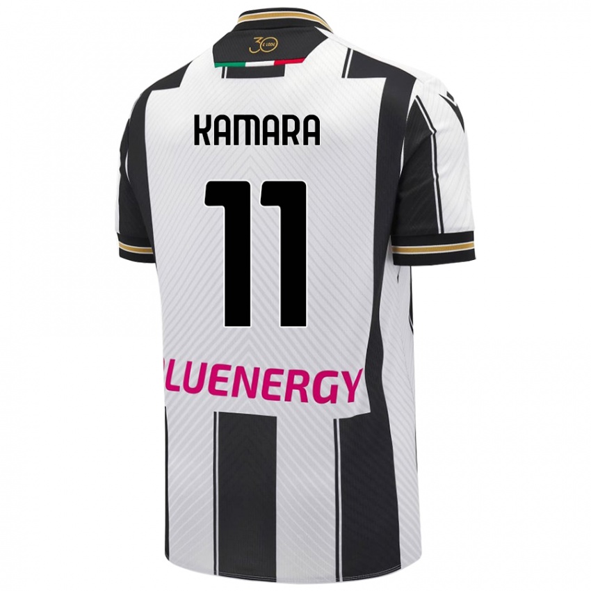 Női Hassane Kamara #11 Fehér Fekete Hazai Jersey 2024/25 Mez Póló Ing