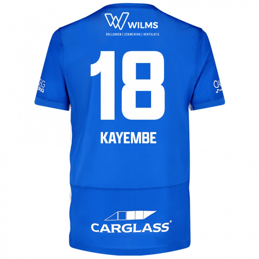 Női Joris Kayembe #18 Kék Hazai Jersey 2024/25 Mez Póló Ing