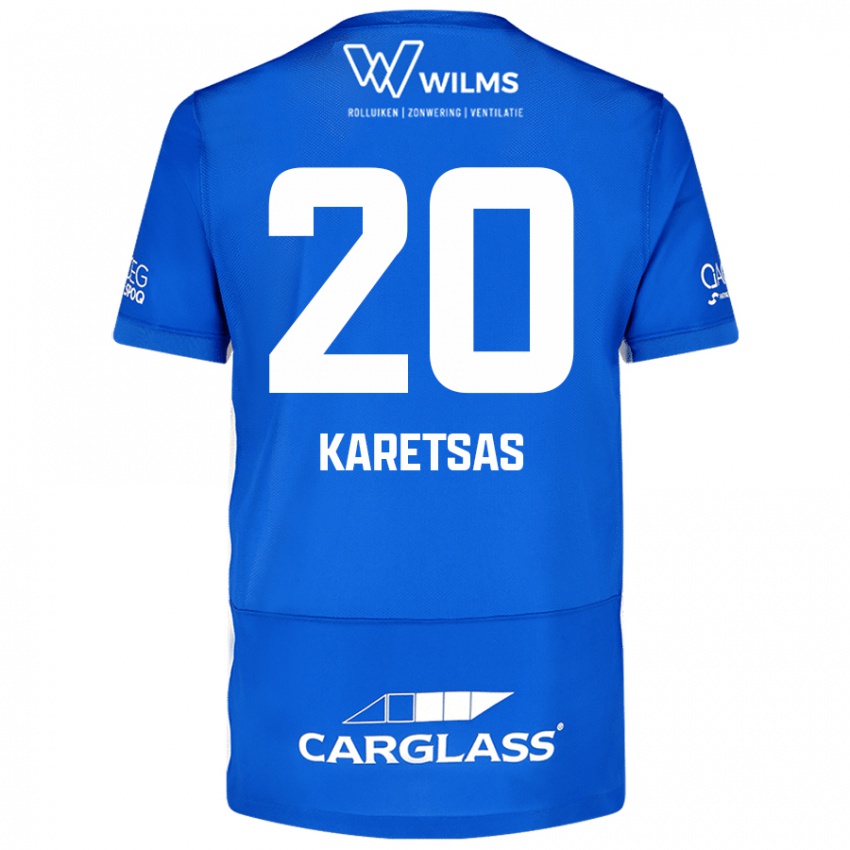 Női Konstantinos Karetsas #20 Kék Hazai Jersey 2024/25 Mez Póló Ing