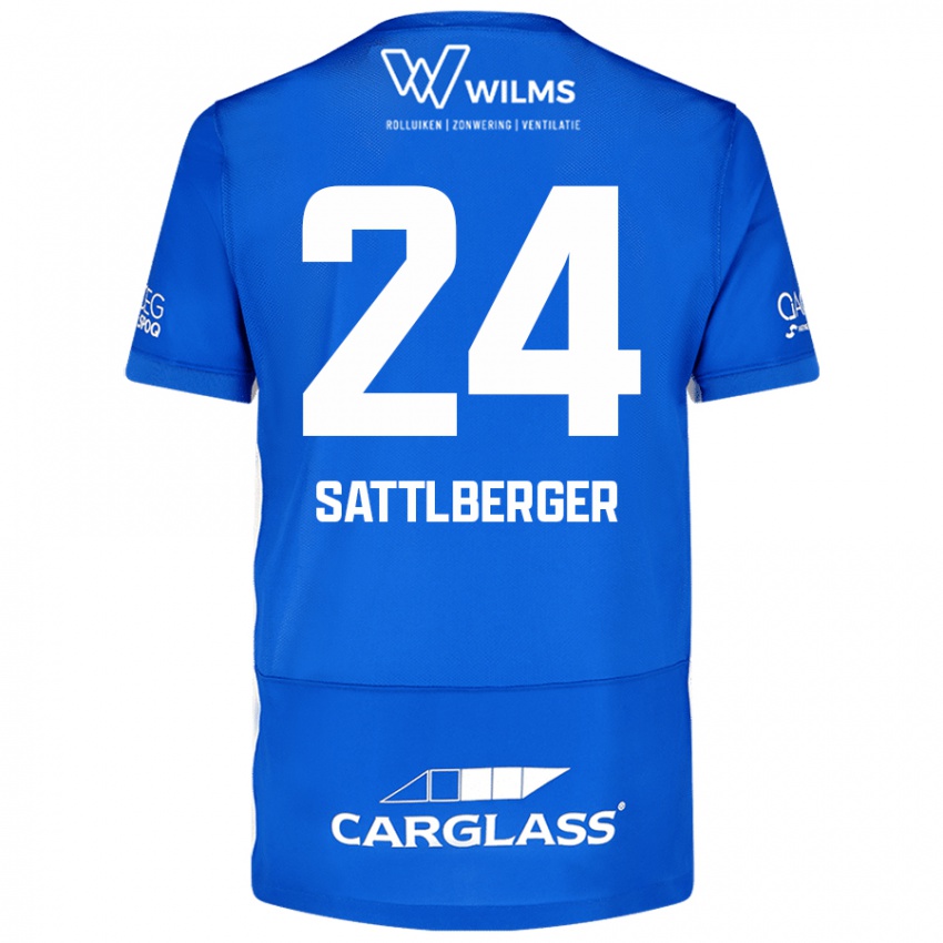 Női Nikolas Sattlberger #24 Kék Hazai Jersey 2024/25 Mez Póló Ing