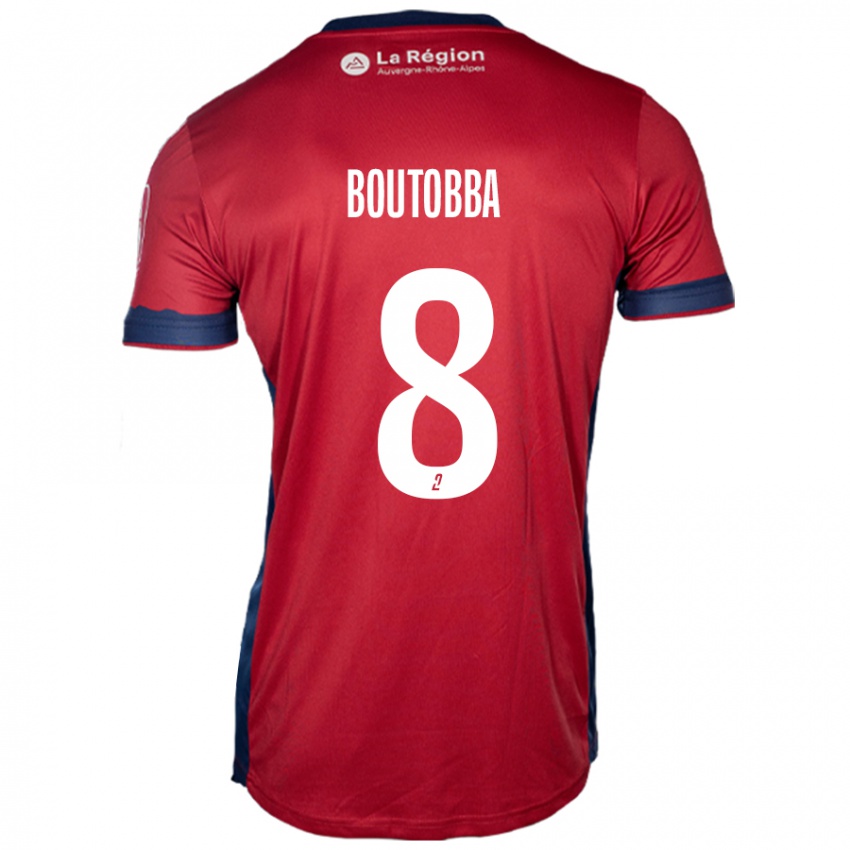 Női Bilal Boutobba #8 Világos Bordó Hazai Jersey 2024/25 Mez Póló Ing