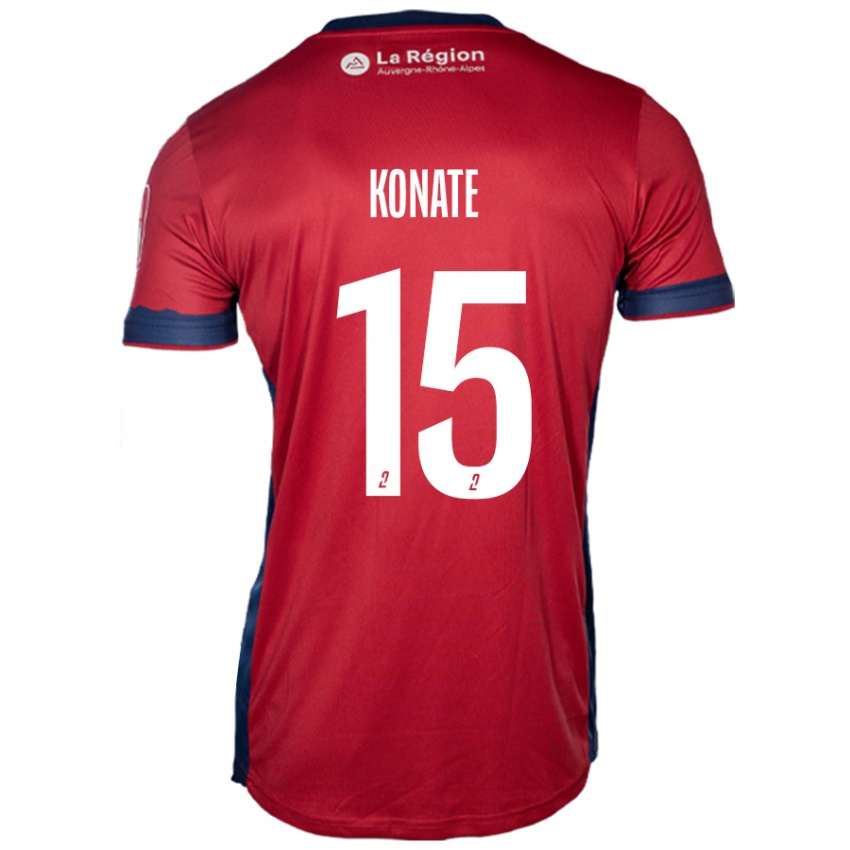 Női Cheick Oumar Konaté #15 Világos Bordó Hazai Jersey 2024/25 Mez Póló Ing