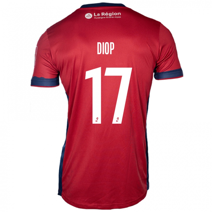 Női Ousmane Diop #17 Világos Bordó Hazai Jersey 2024/25 Mez Póló Ing