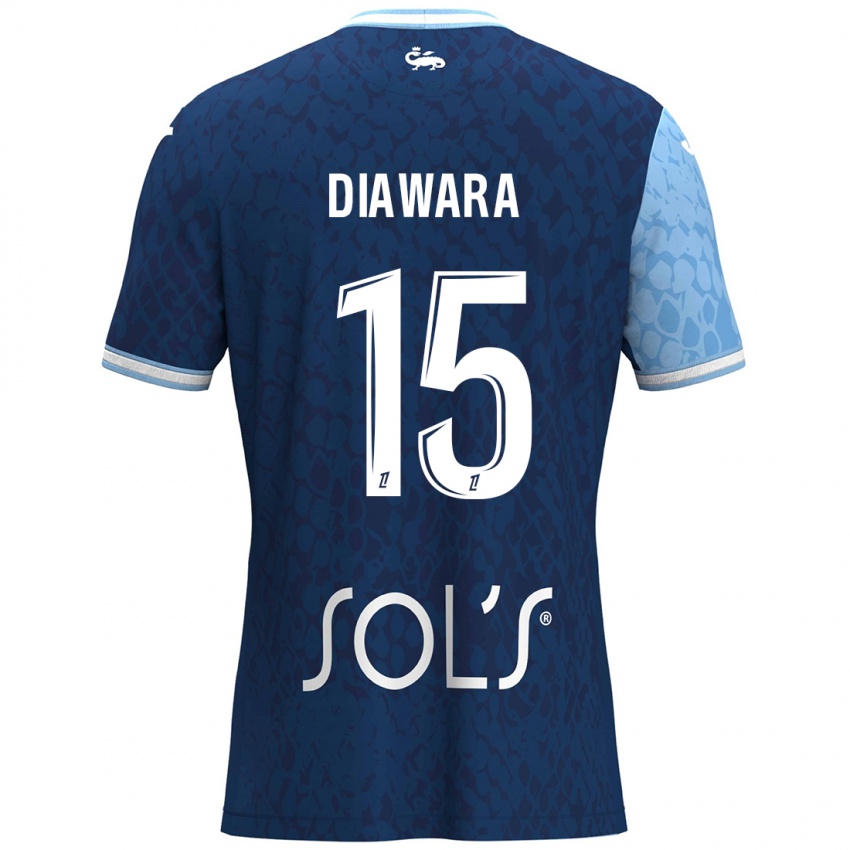 Női Kandet Diawara #15 Égszínkék Sötétkék Hazai Jersey 2024/25 Mez Póló Ing