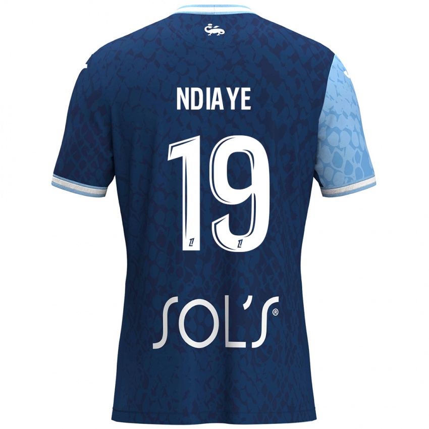 Női Rassoul Ndiaye #19 Égszínkék Sötétkék Hazai Jersey 2024/25 Mez Póló Ing