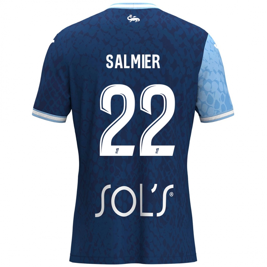 Női Yoann Salmier #22 Égszínkék Sötétkék Hazai Jersey 2024/25 Mez Póló Ing