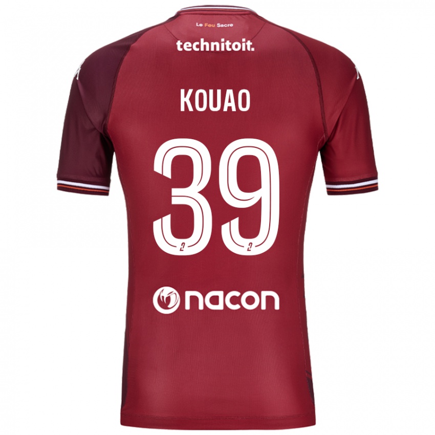 Női Koffi Kouao #39 Piros Granata Hazai Jersey 2024/25 Mez Póló Ing