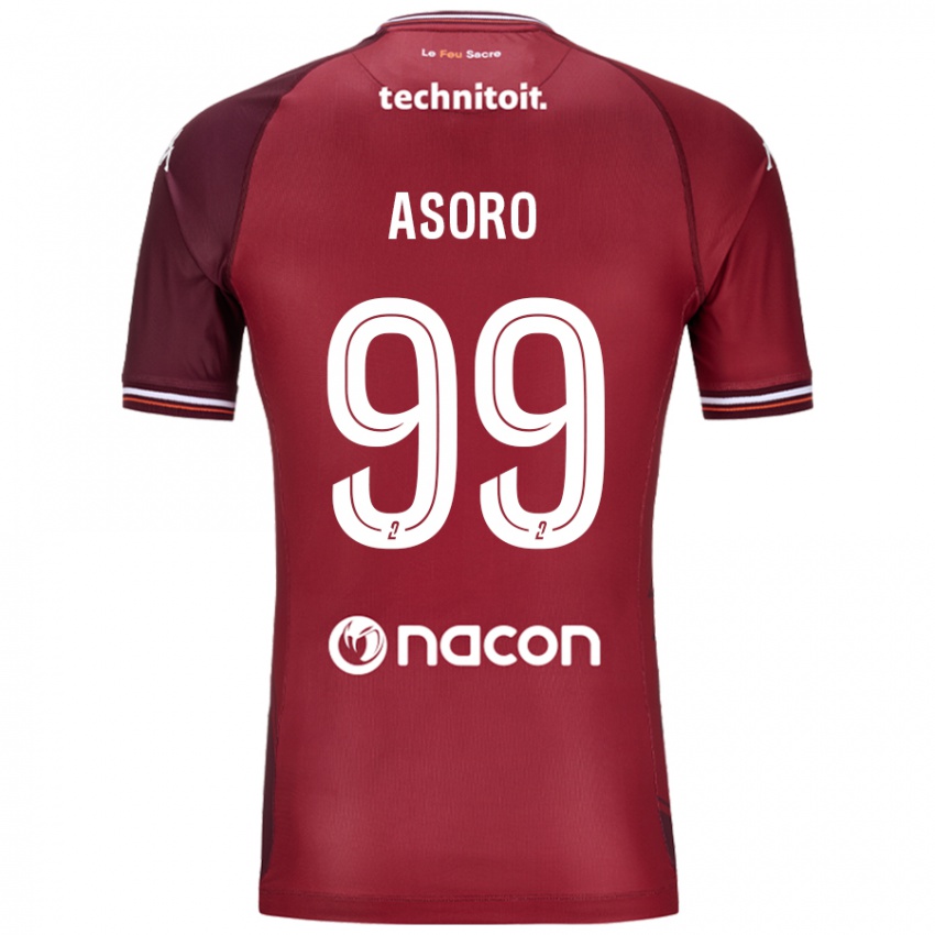 Női Joel Asoro #99 Piros Granata Hazai Jersey 2024/25 Mez Póló Ing