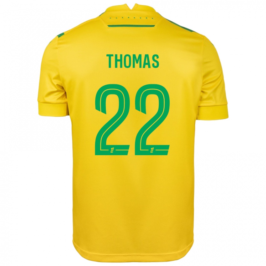 Női Sorba Thomas #22 Sárga Zöld Hazai Jersey 2024/25 Mez Póló Ing