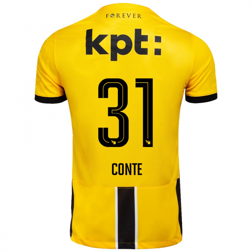 Női Facinet Conte #31 Sárga Fekete Hazai Jersey 2024/25 Mez Póló Ing