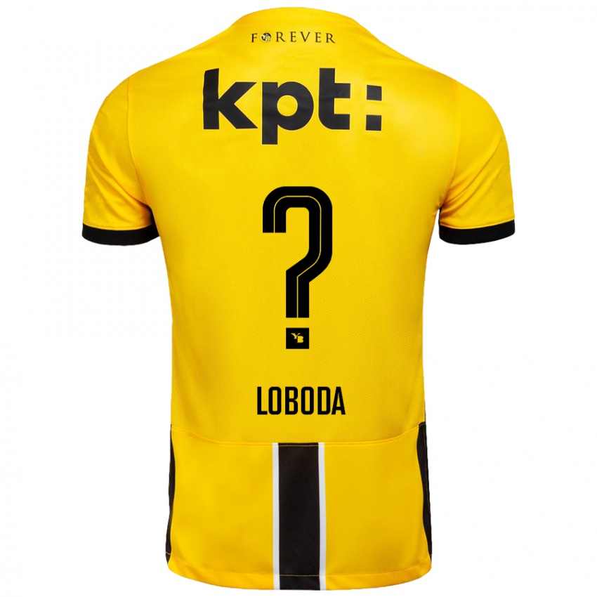 Női Vincent Loboda #0 Sárga Fekete Hazai Jersey 2024/25 Mez Póló Ing