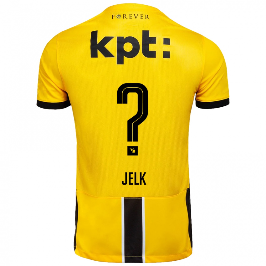 Női Jano Jelk #0 Sárga Fekete Hazai Jersey 2024/25 Mez Póló Ing