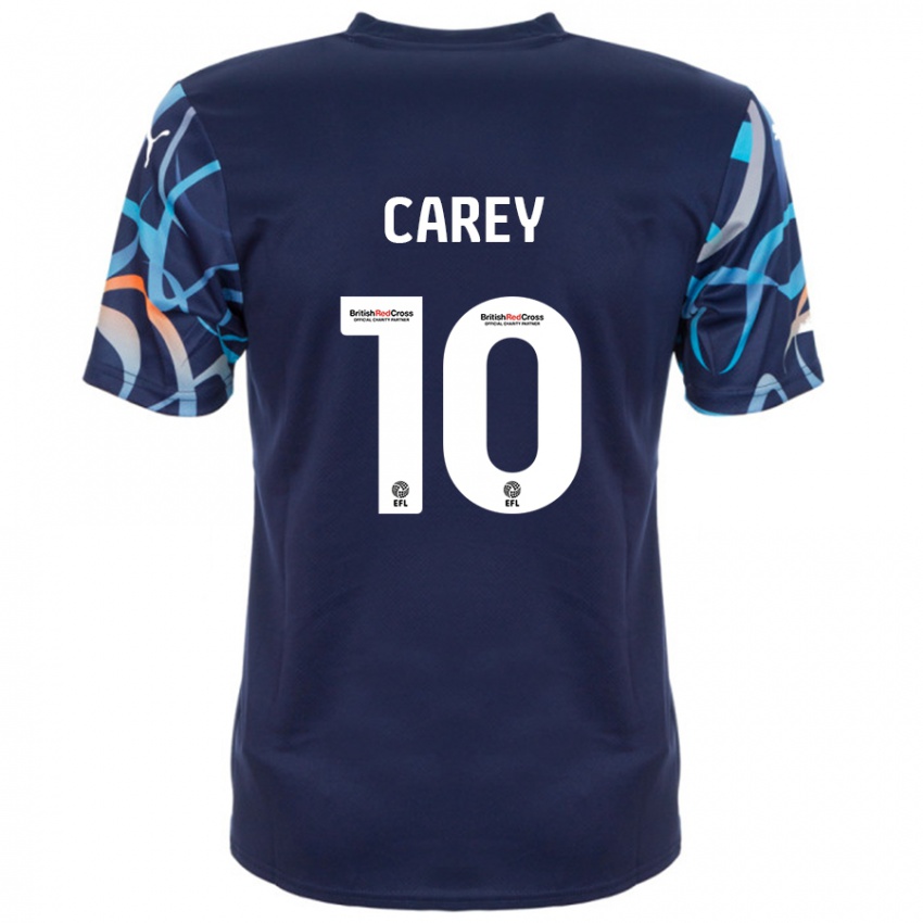 Női Sonny Carey #10 Sötétkék Idegenbeli Jersey 2024/25 Mez Póló Ing