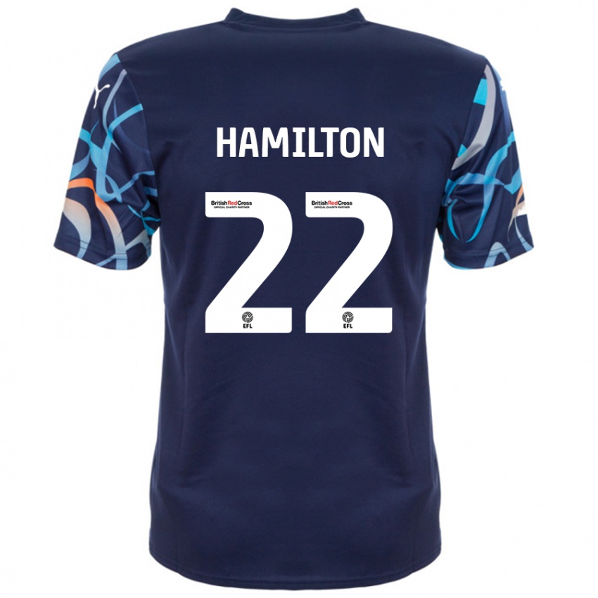 Női Cj Hamilton #22 Sötétkék Idegenbeli Jersey 2024/25 Mez Póló Ing