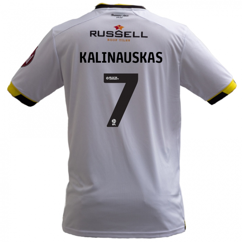 Női Tomas Kalinauskas #7 Fehér Idegenbeli Jersey 2024/25 Mez Póló Ing