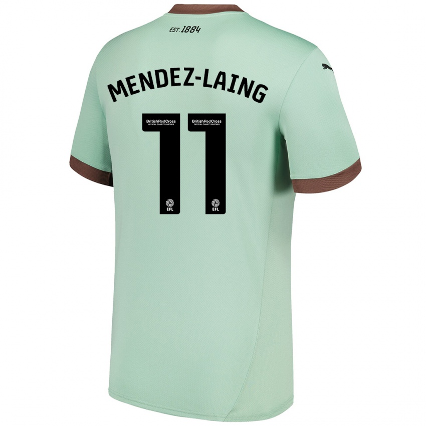 Női Nathaniel Méndez-Laing #11 Halványzöld Idegenbeli Jersey 2024/25 Mez Póló Ing