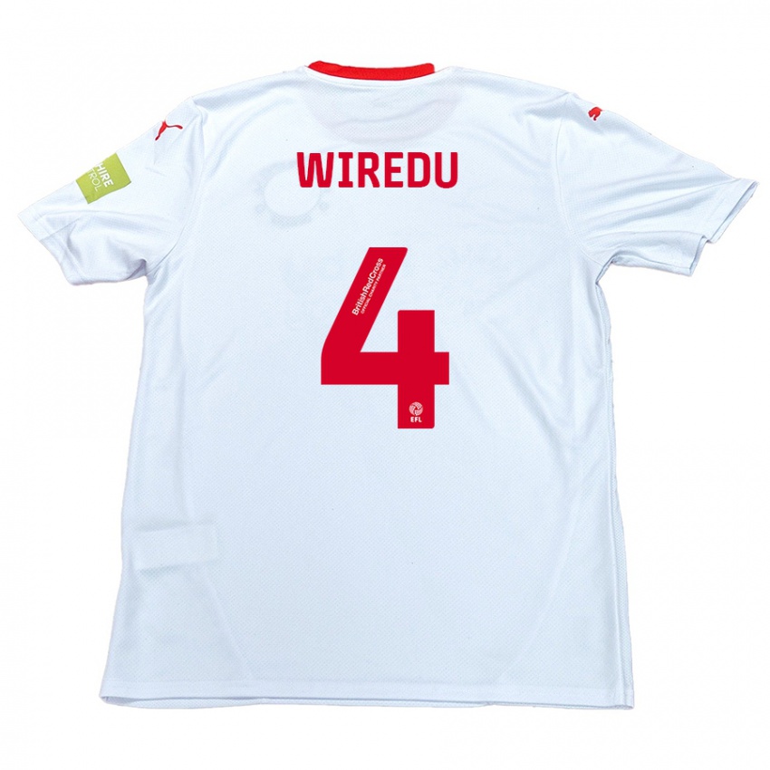 Női Brendan Wiredu #4 Fehér Idegenbeli Jersey 2024/25 Mez Póló Ing