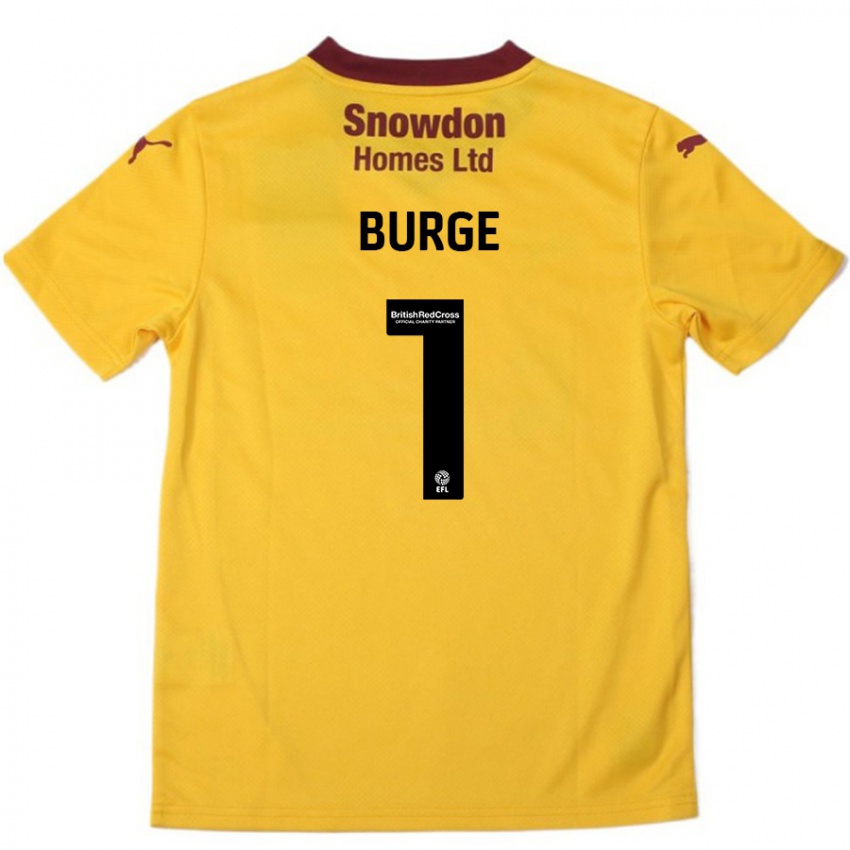 Női Lee Burge #1 Narancssárga Burgundi Idegenbeli Jersey 2024/25 Mez Póló Ing