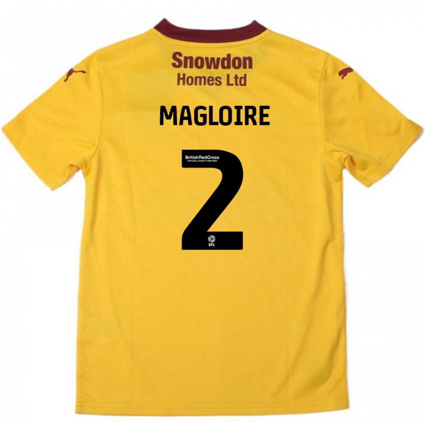 Női Tyler Magloire #2 Narancssárga Burgundi Idegenbeli Jersey 2024/25 Mez Póló Ing