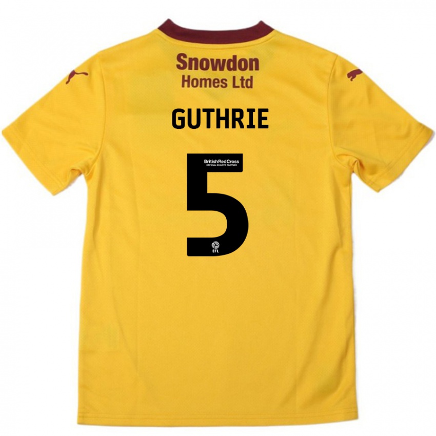 Női Jon Guthrie #5 Narancssárga Burgundi Idegenbeli Jersey 2024/25 Mez Póló Ing