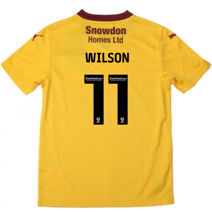 Női James Wilson #11 Narancssárga Burgundi Idegenbeli Jersey 2024/25 Mez Póló Ing