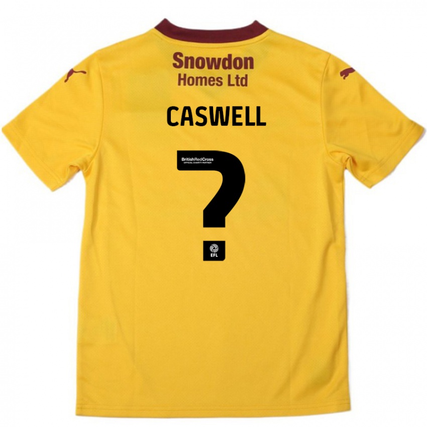 Női Jordan Caswell #0 Narancssárga Burgundi Idegenbeli Jersey 2024/25 Mez Póló Ing