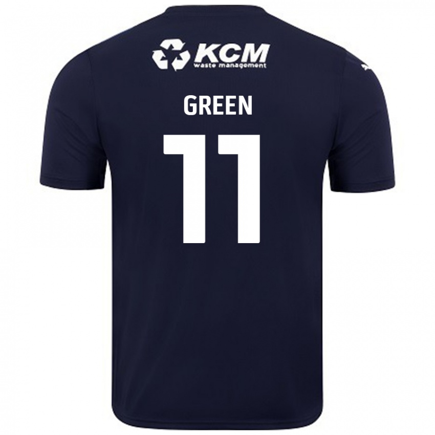 Női Andre Green #11 Sötétkék Idegenbeli Jersey 2024/25 Mez Póló Ing