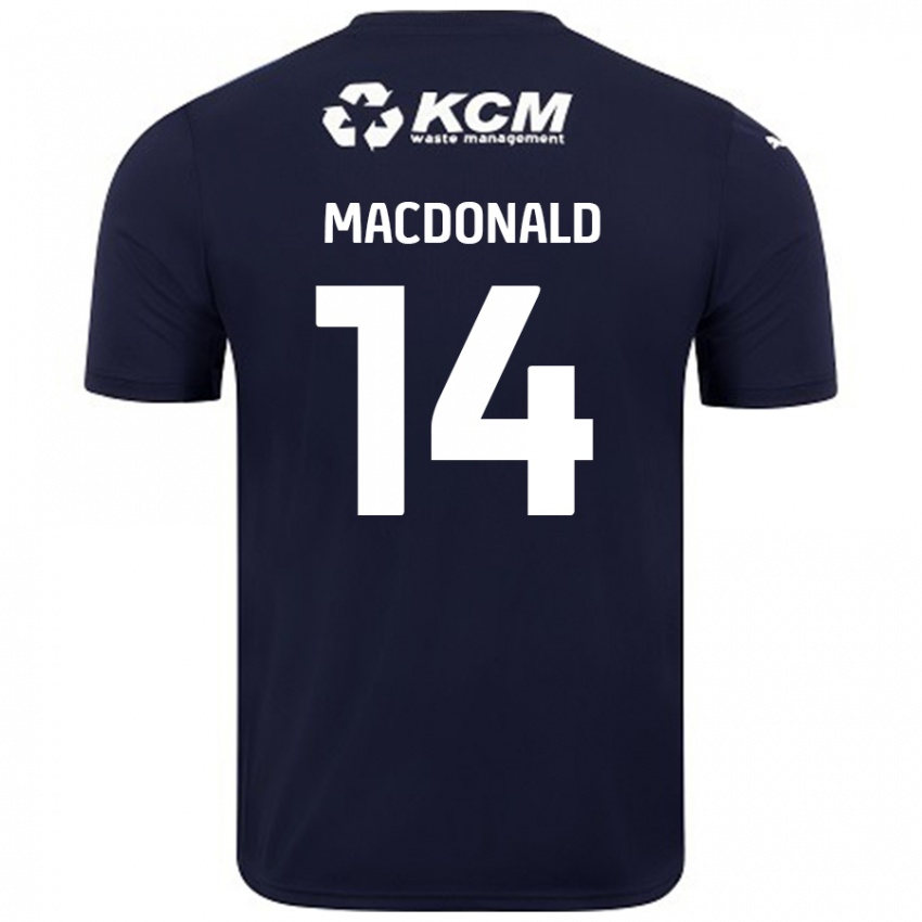 Női Alex Macdonald #14 Sötétkék Idegenbeli Jersey 2024/25 Mez Póló Ing