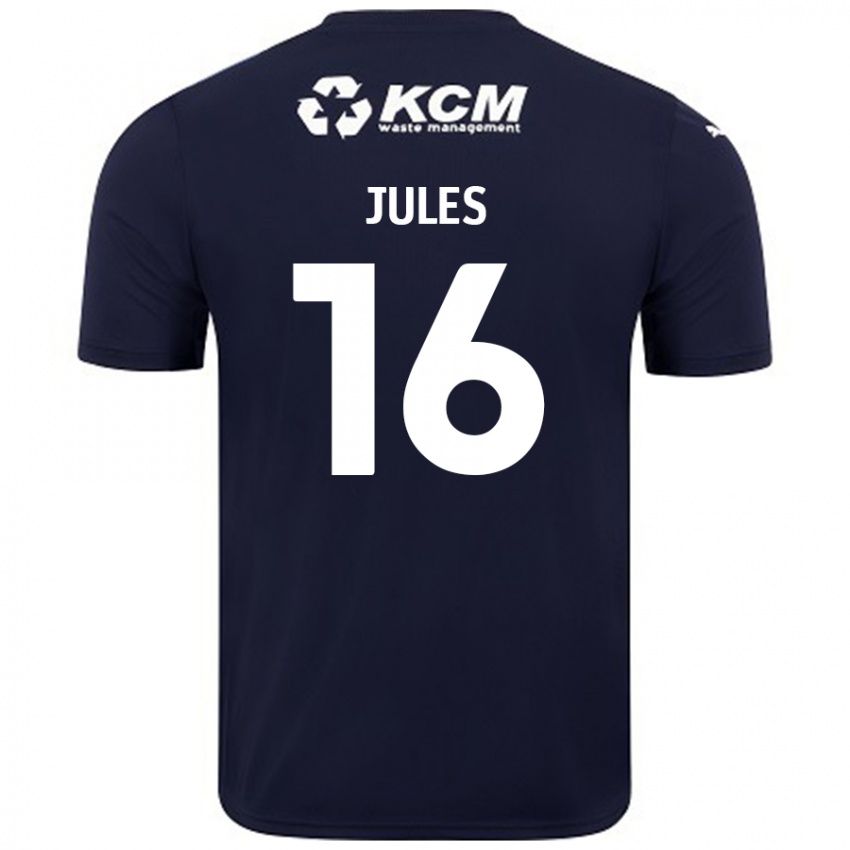 Női Zak Jules #16 Sötétkék Idegenbeli Jersey 2024/25 Mez Póló Ing